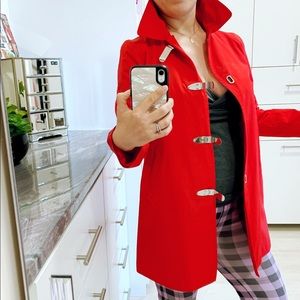 Red Michael Kors Trench Coat